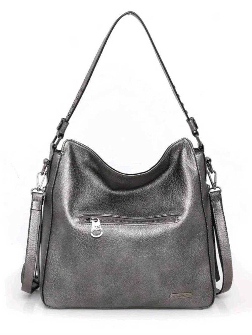 NWT Montana West Concealed Carry Hobo Purse in Pewter, w/ Holster, Ambidextrous - Picture 2 of 5